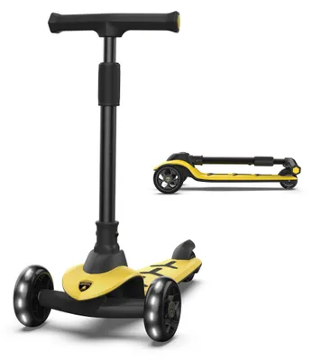 Produktbild von Lamborghini Kinder Roller Scooter ab 3 Jahren bis 50 kg - Tretroller mit 2 Lenkmodi, Leichter Aluminiumrahmen, Leuchträdern, Hinterbremse