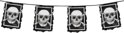 Image de Guirlande de fanions pirates 6 m - Décoration d'anniversaire Halloween