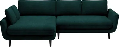 Produktbild von DOMO-HOME Ecksofa mit Schlaffunktion SOLANO – Elegantes Skandinavisches Ecksofa 260x167cm| Bettkasten und Holzbeinen für Komfort und Stil | Hochwertigen Materialien | Farbe grün | Links