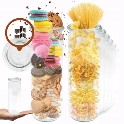 Obrázek produktu pro Weck Cylinder Sklenice 600ml se skleněným víkem a klipy