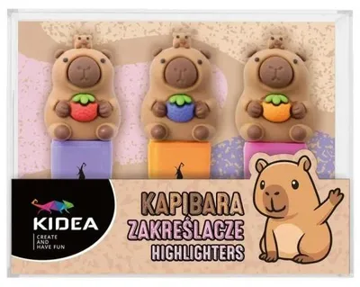Produktbild von Kapibara-Textmarker, 3 Stück, Kidea