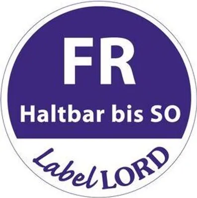 Produktbild von "LabelLord" HACCP Lebensmitteletiketten Ø 19 mm blau "Aqualabel" FR haltbar bis SO, abwaschbar