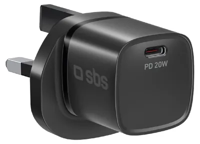 Productafbeelding van Oplader met USB-C-poort, 20W vermogen en UK-stekker.