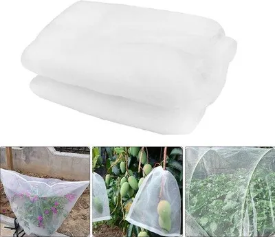 Productafbeelding van Ibenzoa® fijnmazig insectennet, 2 x 10 meter, wit, PE – bescherming voor groenten, fruit en planten in de tuin en kas