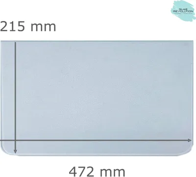 Produktbild von Kühlschrank Einlegeboden - Ornament504 - 4 mm - 2 abgerundete Ecken - 472 mm x 215 mm - (116,62 EUR / qm - Mindestbfl. 0,25 qm - Kantenb 5,35 EUR / lfm. - Eckenb. 1,00 EUR/Stück)