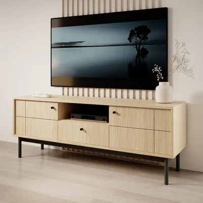 Produktbild von TV-Lowboard 153,5 cm breit in Eiche JANTAR-160