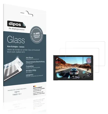 Produktbild von 2x Schutzfolie für Dghrti TAB20 10.1 - Anti-Shock 9H Folie dipos Glass Kunststoffglas