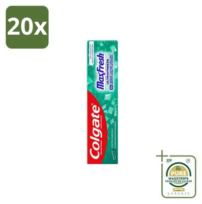 Image de 20 tubes de dentifrice Colgate Max Fresh Clean Mint, 100 ml, lot de 20