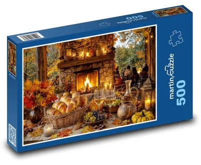 Obrázek produktu pro Puzzle 500 Svatomartinské setkání u krbu - martinpuzzle