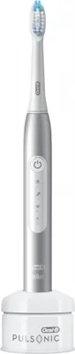 Zdjęcie produktu dla Oral-B Pulsonic Slim Luxe 4000, Dorosły, Soniczna szczoteczka do zębów, Codzienna pielęgnacja, Delikatny, Wybielający, 62000 ruchów na minutę, Platyna, 2 min