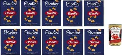 Produktbild von 10x Pasta Barilla Mini Pipe rigate, 100% italienisch Nudeln 500 g pack + Italian Gourmet polpa 400g