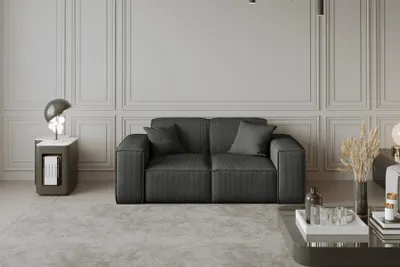 Produktbild von Sofa Designersofa CELES 2-Sitzer in Stoff Scala Anthrazit