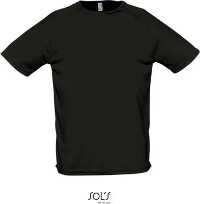 Immagine prodotto di SOLs 11939 | Maglietta sportiva Raglan da uomo - Colore: Nero - Taglia: L