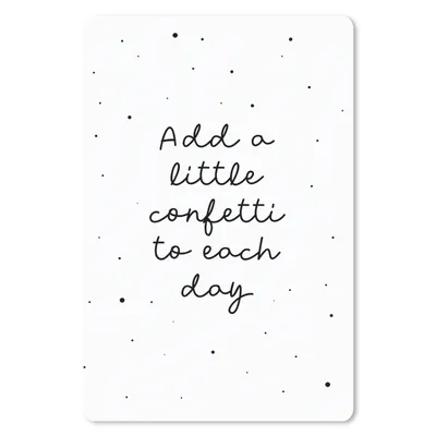 Produktbild von MuchoWow® Mauspad Mousepad Zitate - Sprichwörter - Jedem Tag ein wenig Konfetti hinzufügen - Mädchen - Kinder 18x27 cm - Mousepads - Maus Mat - Pad - Mausunterlage