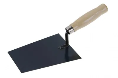 Produktbild von Stuckateurkelle zum Verputzen und Mauern mit lackiertem Holzgriff 160x130 mm