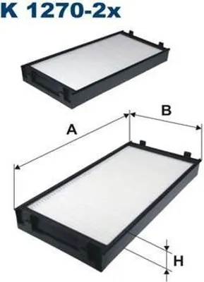 Produktbild von Innenraumfilter FILTRON K 1270-2x