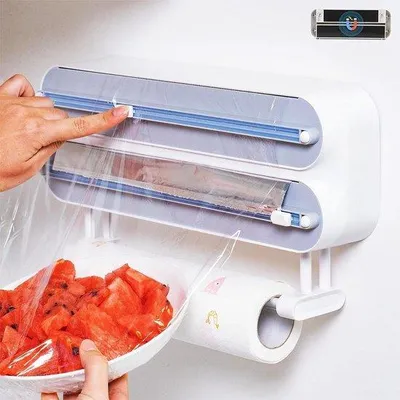 Produktbild von Aluminium-Foliesnijder 3-fach magnetisch Wandhalter Weiss