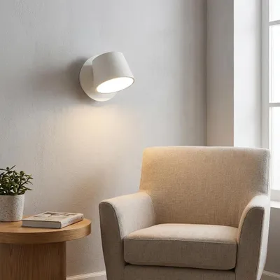 Productafbeelding van BARCELONA LED Wandlamp, LED, 6W, wit, verstelbaar, 2700K