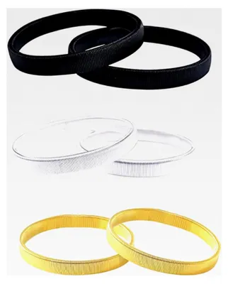 Produktbild von Ärmelhalter, 3 Paar Anti-Rutsch Ärmelhalter für Hemden in Schwarz, Gold und Silber