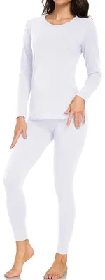 Produktbild von Omgoods – Damen-Thermo-Unterwäsche-Set – Langer Pyjama mit weichem und warmen Oberteil