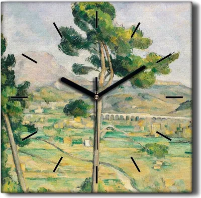 Produktbild von Coloray Hodiny Unikátní 30x30 cm  Tiché hodiny Pro obývací pokoj a kuchyň Nástěnné hodiny Plátno Černé ručičky hodin - Pohled na horské krajiny