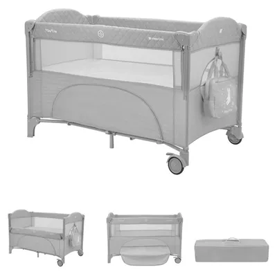 Produktbild von Kikkaboo Milky Way 2023 Reisebett Mit 2 Ebenen    One Size