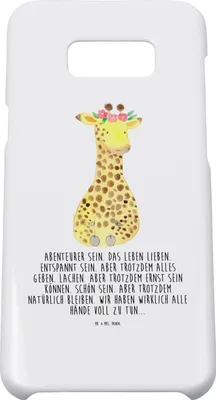 Produktbild von Mr. & Mrs. Panda Samsung Galaxy S8 plus Handyhülle  Giraffe Blumenkranz - Weiß - Geschenk, Freundin, Abenteurer, Selbstliebe, Hülle, Handycover, Cover, Afrika, Handy Case