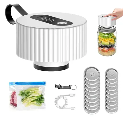 Vakuumierer für Einmachgläser, 1800 mAh, 3-in-1, weiß