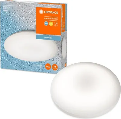 Zdjęcie produktu dla LEDVANCE Lampa sufitowa LED aluminium biała, IP44 z czujnikiem, 21W, 1800LM, 3000K, 400mm Lampa ścienna i sufitowa ORBIS,
