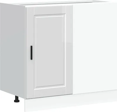 Produktbild von Küchenunterschrank „Porto“ Hochglanz-Weiß Holzwerkstoff