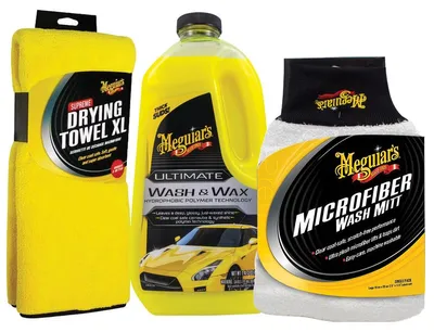 Produktbild von Meguiar’s Wasch-Set: Ultimate Wash & Wax 1,4L + Wash Mitt + Drying Towel XL