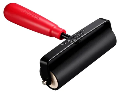 Produktbild von Hartgummi-Brayer – 80 Durometer-Roller mit stabilem Stahlrahmen – 10,2 cm