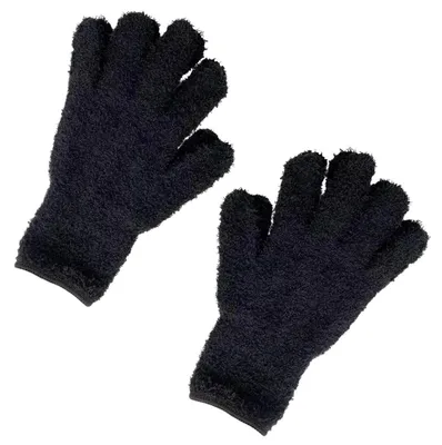 Produktbild von Autowaschhandschuh Mikrofaser kratzfrei multifunktional Staubhandschuh schwarz