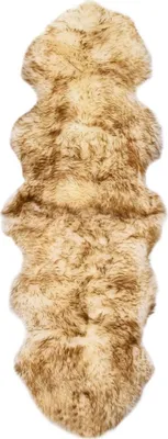 Image de Tapis en peau de mouton 60 x 180 cm Mélange de marron