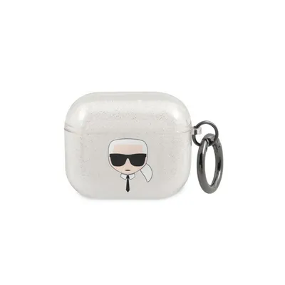 Obrázek produktu pro Pouzdro Karl Lagerfeld KLA3UKHGS Karl's glitter head, pro Apple AirPods 3
