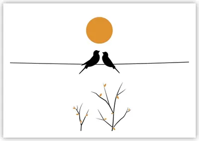 Produktbild von Poster - Poster ohne Rahmen - Bild Vögel Sonne - 100x70 cm - Wand Bild - Wanddeko - Wandbilder - Kunstposter - Wandposter - Bilder - Kunstdruck - Wanddekoration - Wandbild - P2XAA100x70-4772