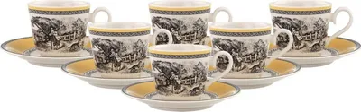 Produktbild von Villeroy & Boch Audun Ferme Espressotasse mit Untertasse 80 ml 6er Set