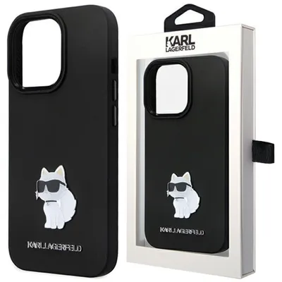 Produktbild von Etui Karl Lagerfeld Klhcn61Smhcnpk Na Iphone 11 / Xr - Czarne Silicone C Metal Pin