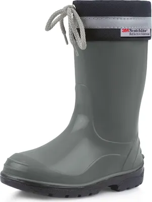 Produktbild von Ladeheid Kinder Mädchen Jungen Gummistiefel mit Stulpe LA-972 (Grau/Schwarz, 26 EU)