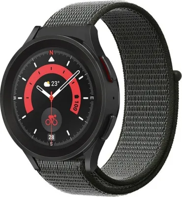 Produktbild von Strap-it Samsung Galaxy Watch 5 Pro Nylonarmband (Grün)