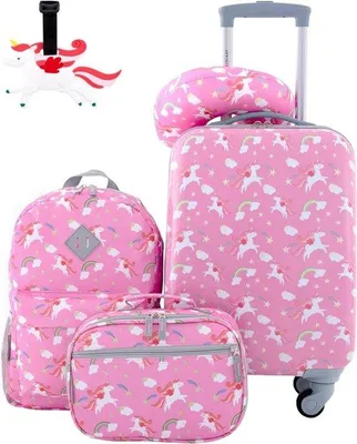 Produktbild von Koffer Set für Mädchen - 5-teilig - Reisegepäck für Kinder - 30 x 23 x 46 cm