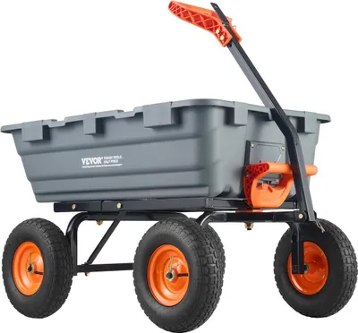 Produktbild von Poly Garden Dump Cart Heavy-duty Yard Carts and Wagons 6.48 cu.ft 1200 lbs