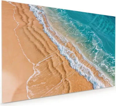 Produktbild von Küchenrückwand Spritzschutz Glas mit Motiv Wellen am Strand 40 x 40 cm