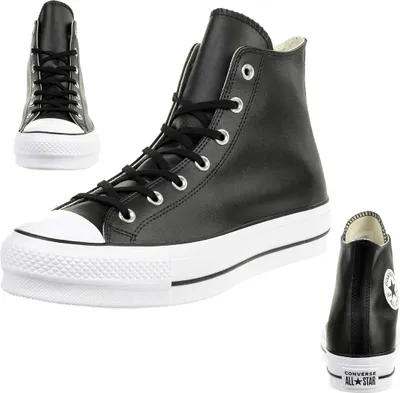 Produktbild von CONVERSE CHUCK TAYLOR ALL STAR PLATFORM LEATHER Schwarz