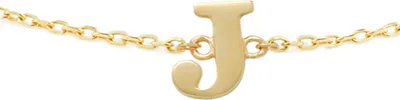 Produktbild von New Bling 9NBG-901J Goldarmband mit Buchstabe J - 6mm - Ankerglied - 16+1+1cm - Initialschmuck - 14 Karat - Gold