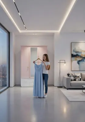 Image de Armoire design moderne avec miroir et 3 portes