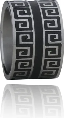 Produktbild von Karisma Edelstahl Ring Griechisch Geschwärzt Männerschmuck HSR3166 - 67 (21.3)