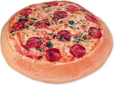 Immagine prodotto di Cuscino decorativo "Pizza" in scatola da pizza Ø 40 cm circa