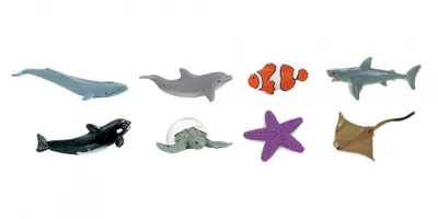Produktbild von Safari minifiguren Glücksbringer Ozean 2 cm Gummi 8 Stück