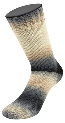 Produktbild von Lana Grossa - Meilenweit 100g Color Mix Sparks 7614 mausgrau steingrau graubeige taupe dunkelgrau